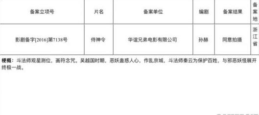 《阴阳师》改编电影《侍神令》开拍 陈坤主演