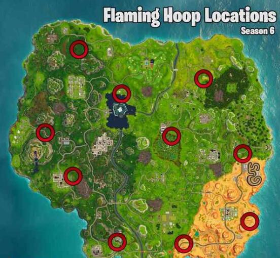 堡垒之夜火圈位置分布_穿越火圈任务完成攻略