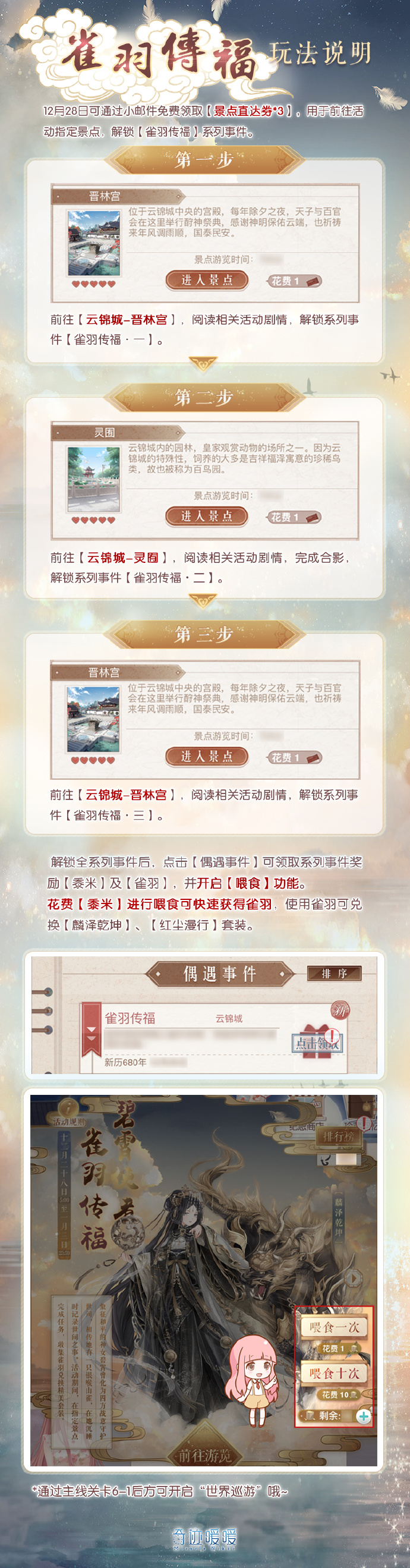 奇迹暖暖雀羽传福活动怎么玩_雀羽传福活动玩法介绍