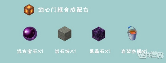 迷你世界地心门框如何制作？