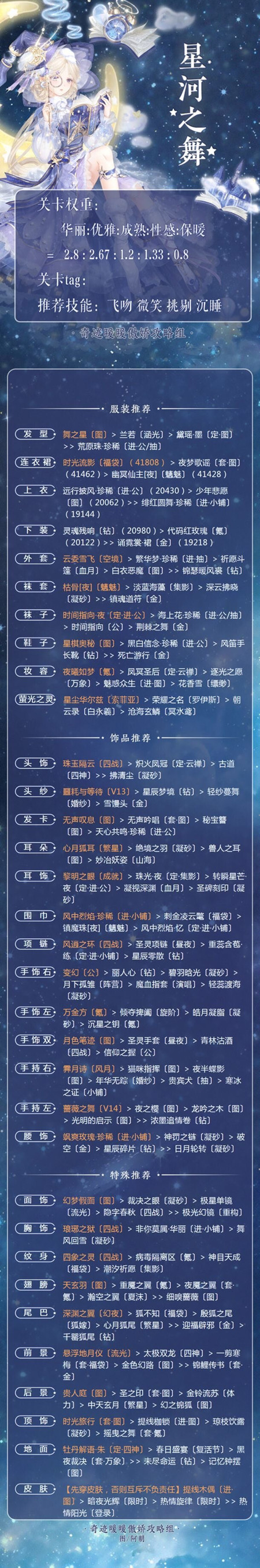 奇迹暖暖星河之舞怎么搭配高分_奇迹暖暖星河之舞高分搭配攻略