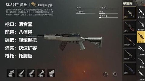 和平精英sks配件用什么好