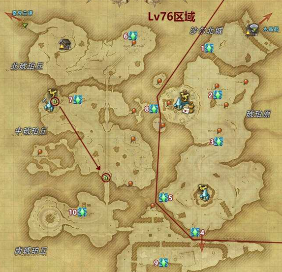 最终幻想14 5.0地图风脉在哪_ff14 5.0全风脉坐标及风脉任务坐标大全