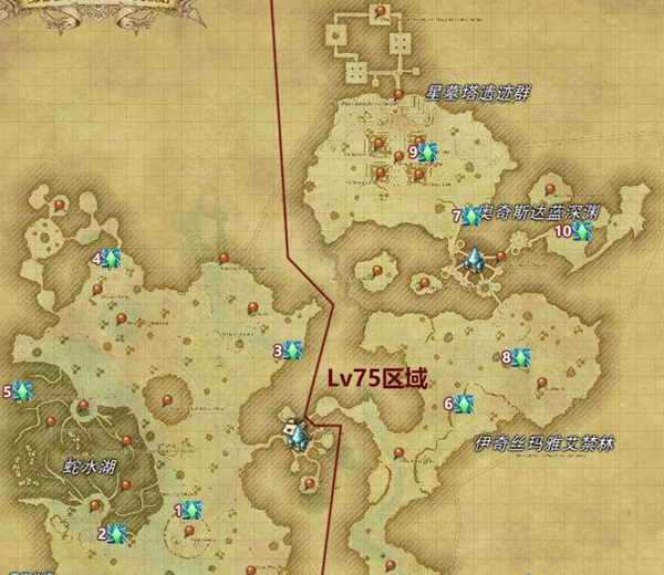 最终幻想14 5.0地图风脉在哪_ff14 5.0全风脉坐标及风脉任务坐标大全