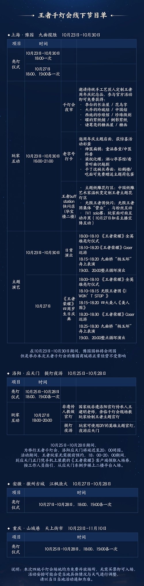 王者荣耀王者千灯会节目时间表_王者荣耀王者四周年千灯会线下节目单 王者荣耀王者千灯会节目时间表_王者荣耀王者四周年千灯会线下节目单