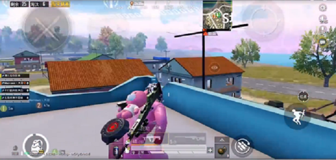 和平精英三层楼楼顶怎么跳