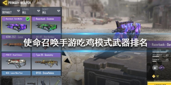 使命召唤手游吃鸡模式用什么武器