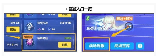 崩坏3每周考题答案入口在哪_崩坏3每周考题活动一览 崩坏3每周考题答案入口在哪_崩坏3每周考题活动一览
