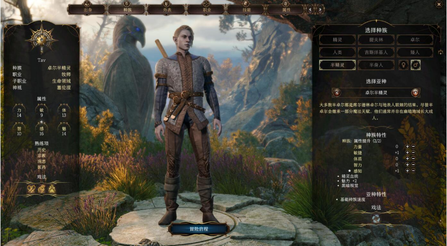 博德之门3半精灵怎么玩_半精灵种族介绍