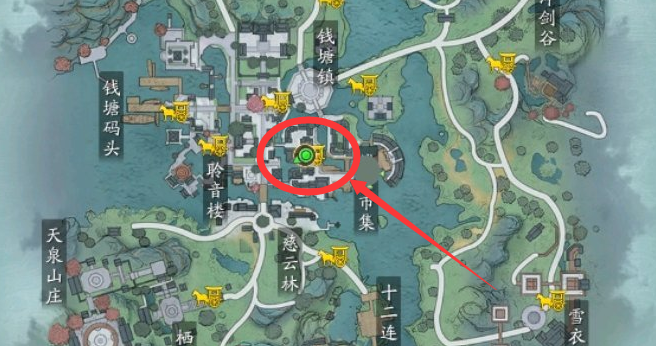 天涯明月刀手游脚边有菜篮子老人在哪