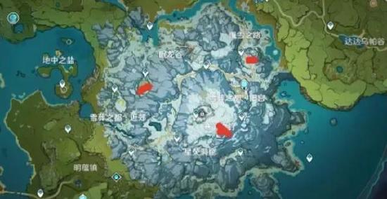 原神雪山三个匣子入口位置