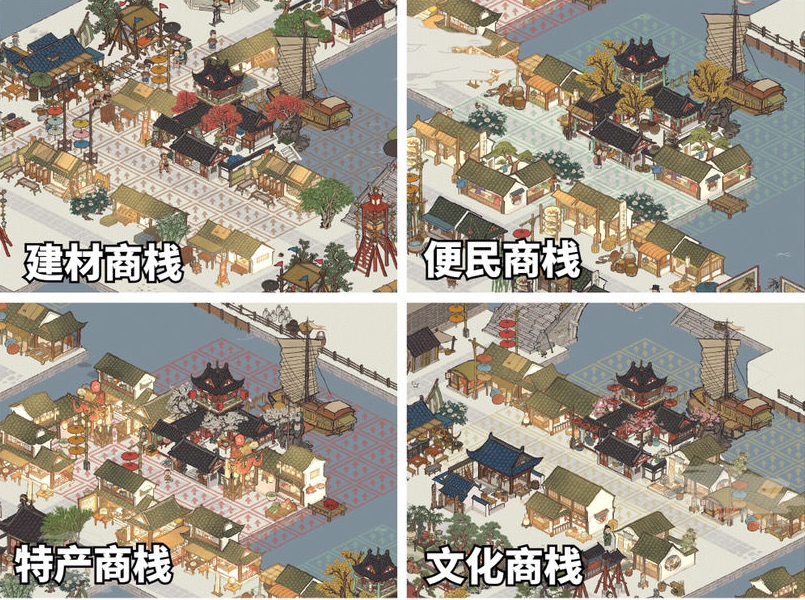 江南百景图商栈升级摆放