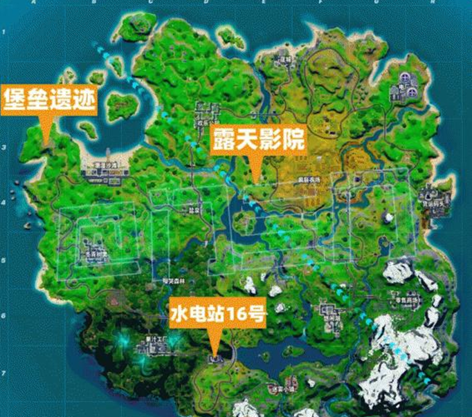 堡垒之夜堡垒遗迹在哪