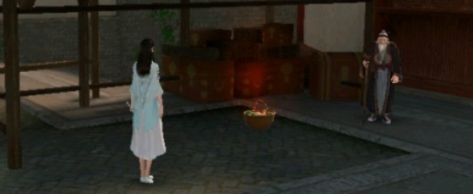 天涯明月刀手游脚边有菜篮子老人在哪