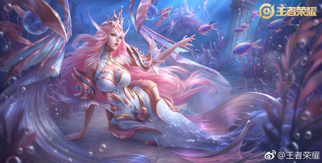 王者荣耀武则天粉色海洋之心好看吗_王者荣耀武则天幻海之心皮肤欣赏