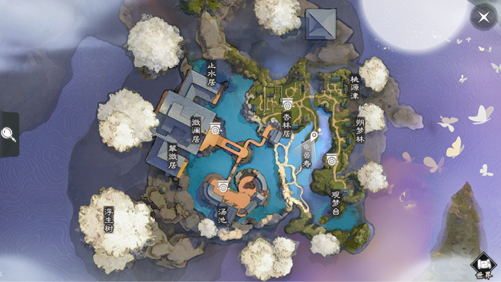 楚留香手游3月15日打坐地点在哪_3月15日坐观万象位置分享